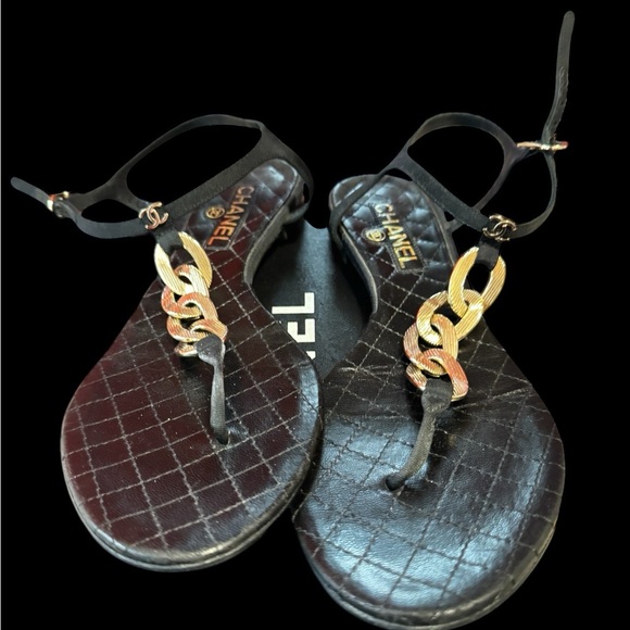 Chanel chain link sandals Size 37.5 - Picture 3 of 7